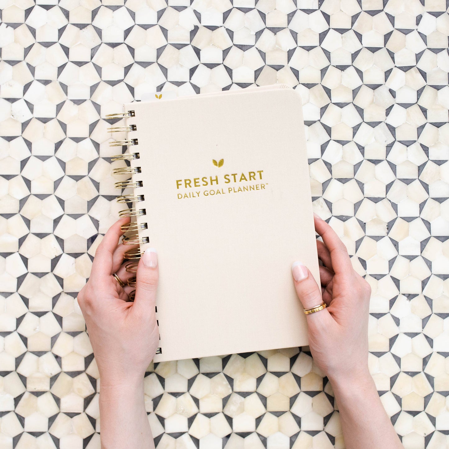 Cultivate What Matters - Fresh Start Daily Goal Planner | Natural Linen Spiral