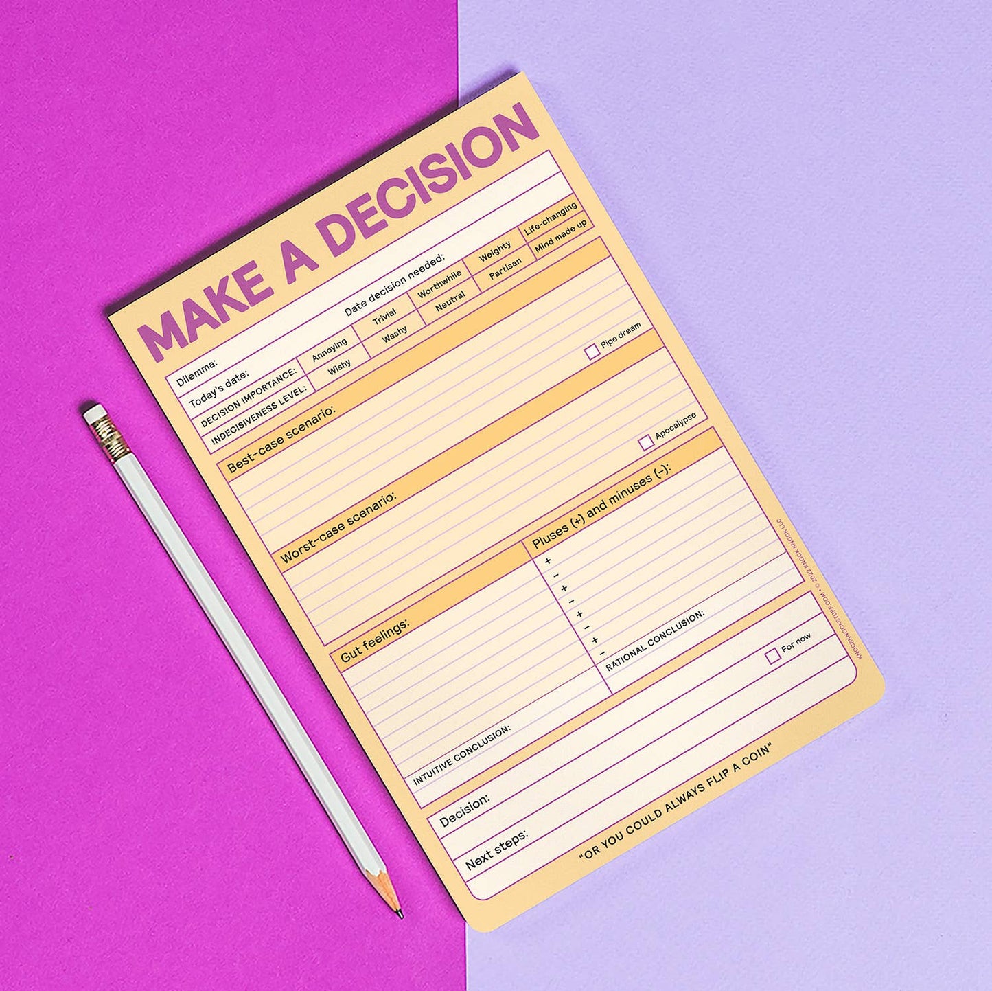 Knock Knock - Make A Decision Pad (Pastel Version)