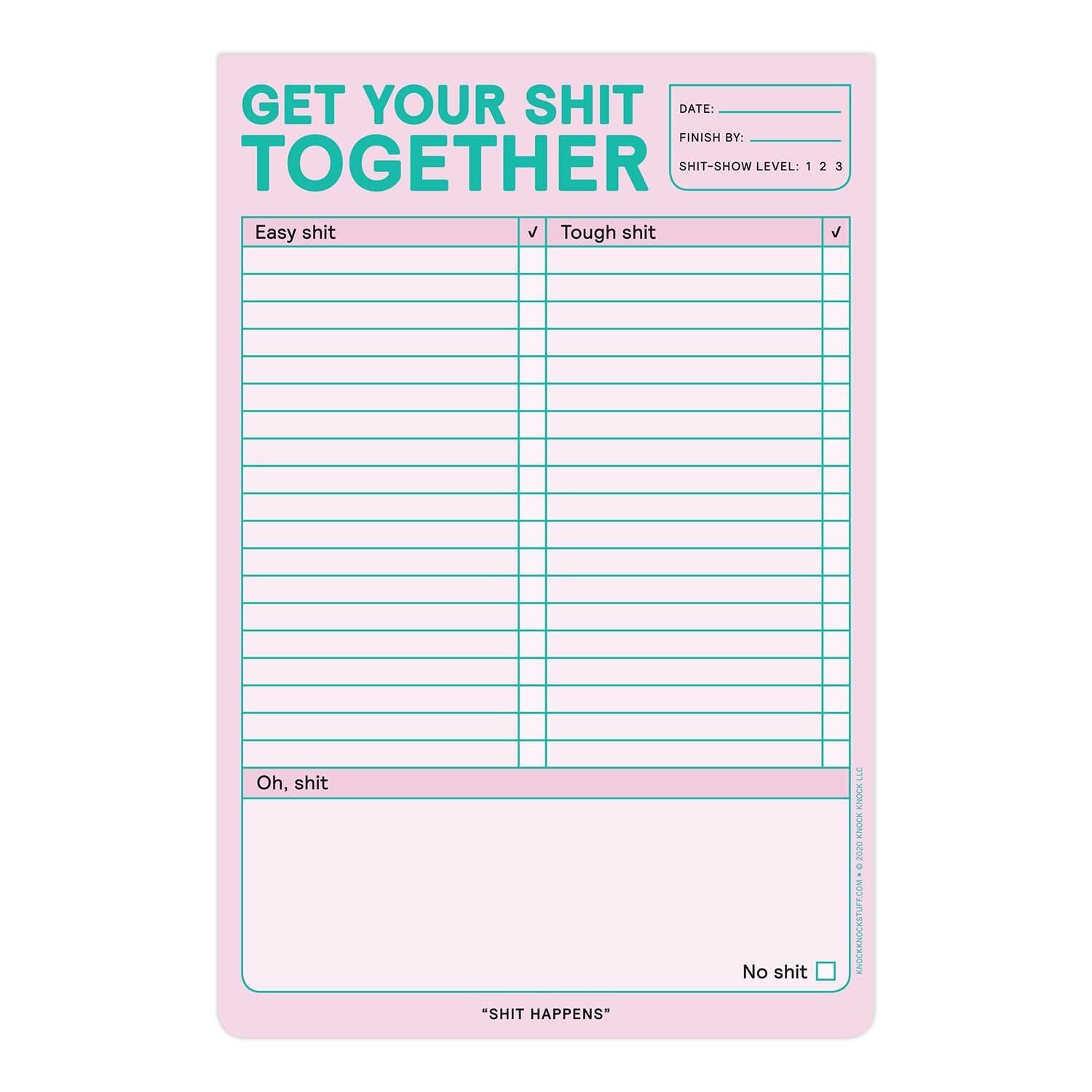 Knock Knock - Get Your Shit Together Pad (Pastel Edition)