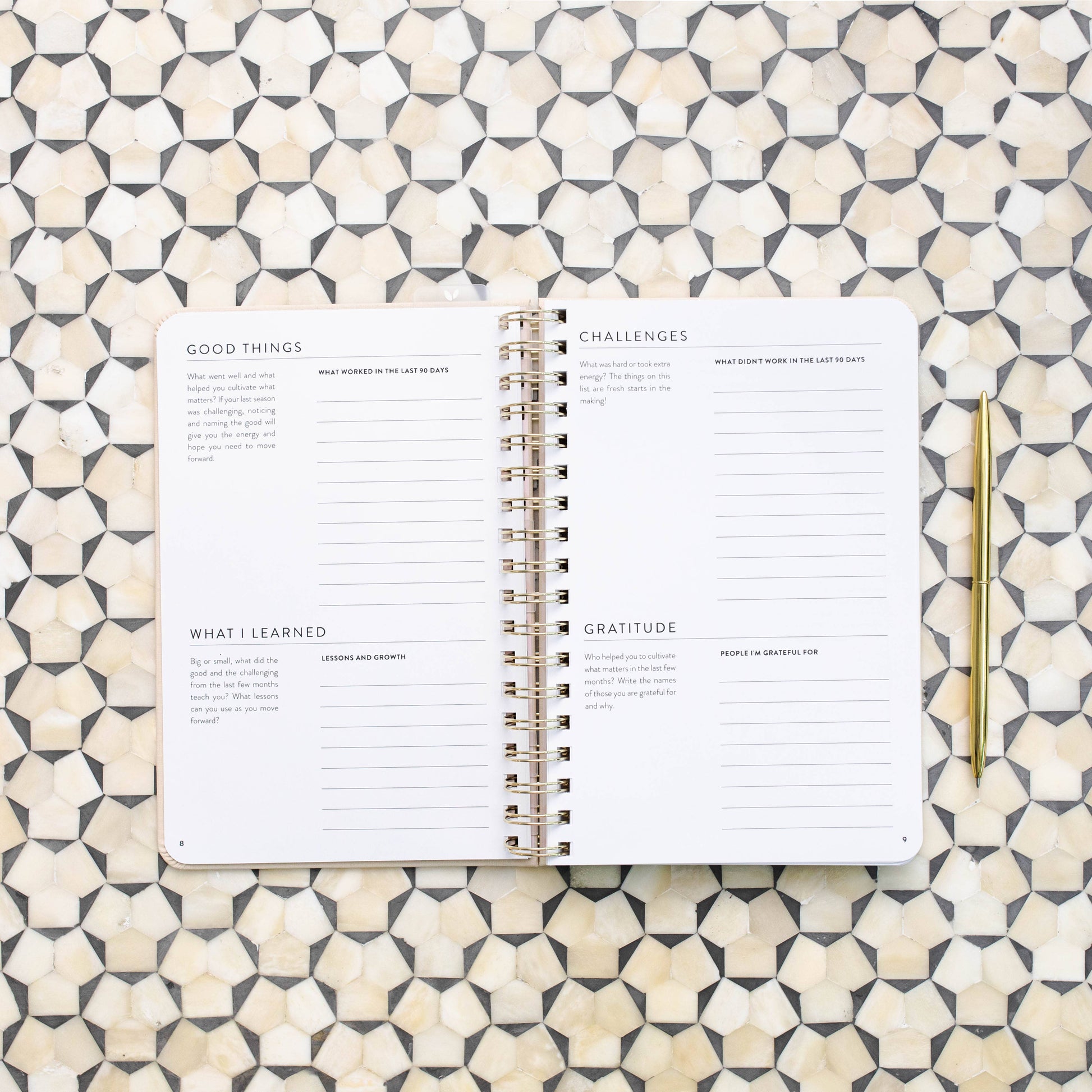 Cultivate What Matters - Fresh Start Daily Goal Planner | Natural Linen Spiral