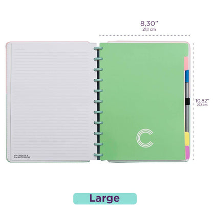 Create a Notebook - Notebook dividers Pastel Large  8.2 x 11 Inches - faithfullyfocusd