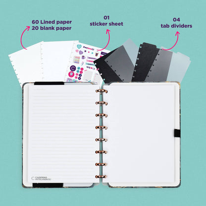 Create a Notebook - Onix Discbound Notebook Small 5.8 x 8.3 Inches - faithfullyfocusd