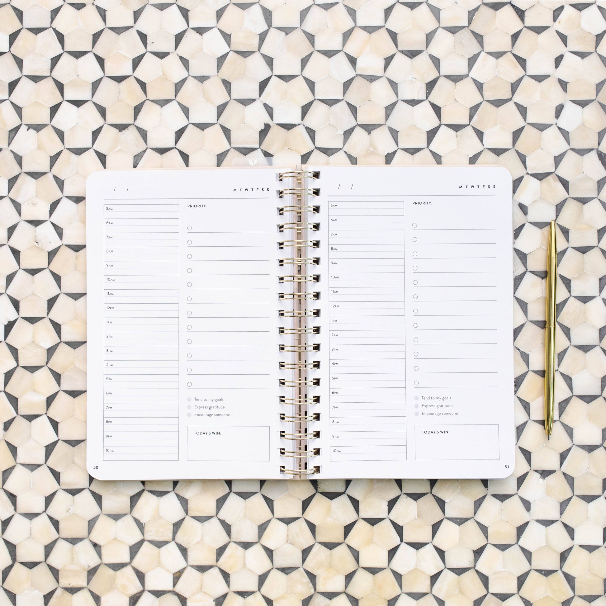 Cultivate What Matters - Fresh Start Daily Goal Planner | Natural Linen Spiral