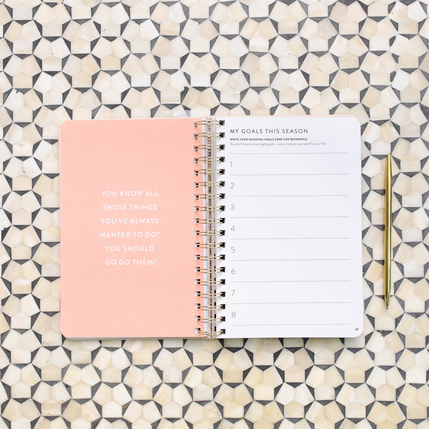 Cultivate What Matters - Fresh Start Daily Goal Planner | Natural Linen Spiral