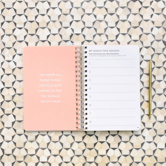 Cultivate What Matters - Fresh Start Daily Goal Planner | Natural Linen Spiral