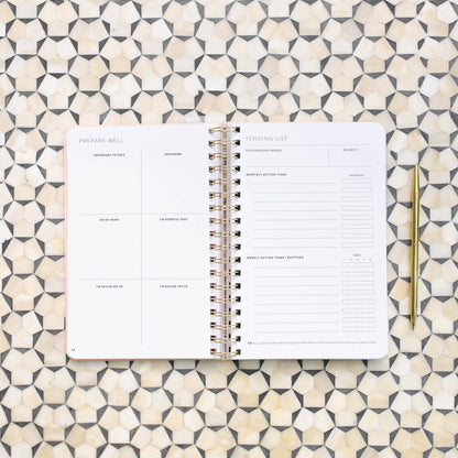 Cultivate What Matters - Fresh Start Daily Goal Planner | Natural Linen Spiral