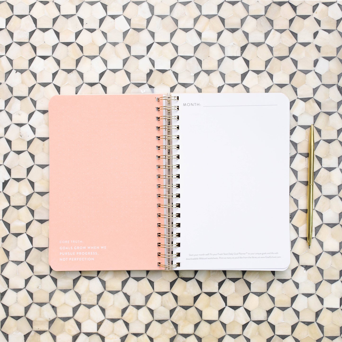 Cultivate What Matters - Fresh Start Daily Goal Planner | Natural Linen Spiral