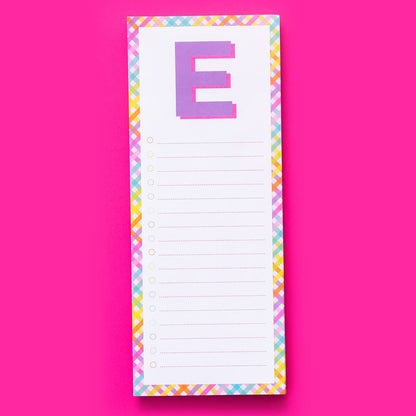 Taylor Elliott Designs - List Pad w/ Magnet - Letters A - Z - 100 Sheets - Each - faithfullyfocusd