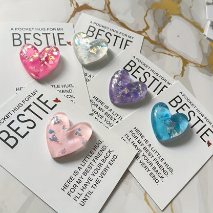 5pcs a set, a pocket hug for my best friend: a heartfelt gift for your female friend - Christmas Decoration, Valentine's Day Gift -  For Friends & Lovers - Express Love & Affection-faithfullyfocusd