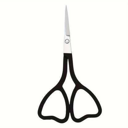 Love-Shaped Scissors: Stainless Steel with Pink And Black Handles - Perfect for Eyebrow Trimming And Eyelash Care-faithfullyfocusd