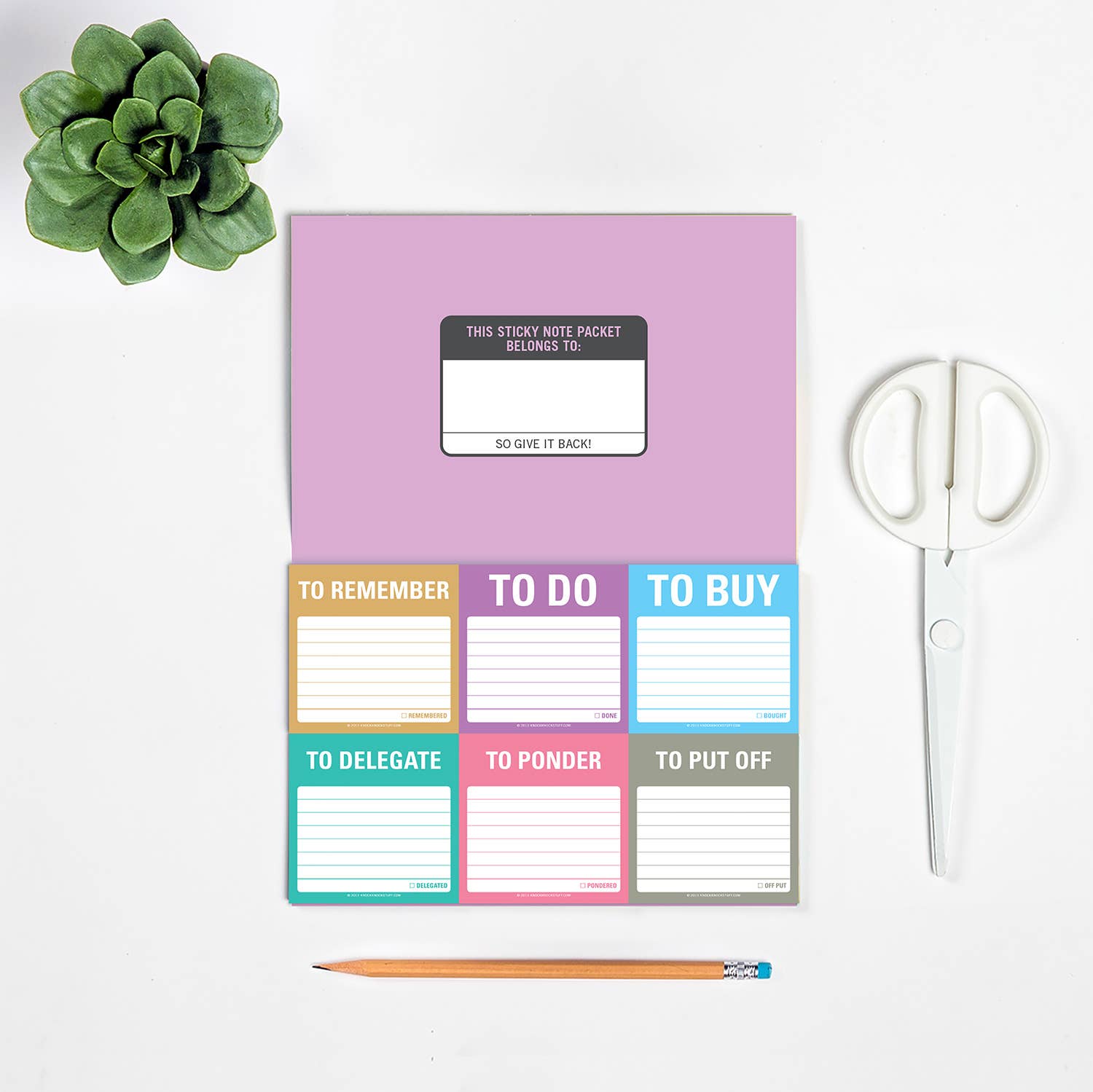 Knock Knock - To Accomplish Sticky Notes Packet