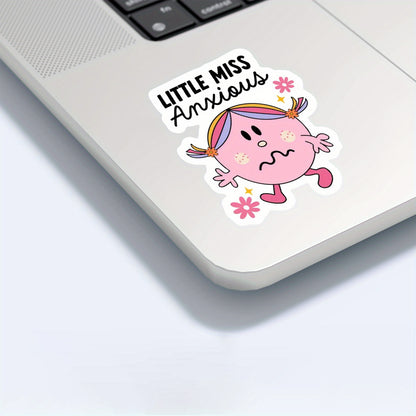 Little Miss Anxious" Vinyl Sticker - Perfect for Car Exterior Accessories-faithfullyfocusd