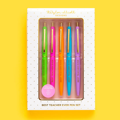 Taylor Elliott Designs - Pen Set - Teacher Appreciation - 5 Piece Set - faithfullyfocusd