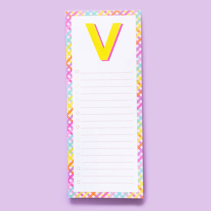 Taylor Elliott Designs - List Pad w/ Magnet - Letters A - Z - 100 Sheets - Each - faithfullyfocusd