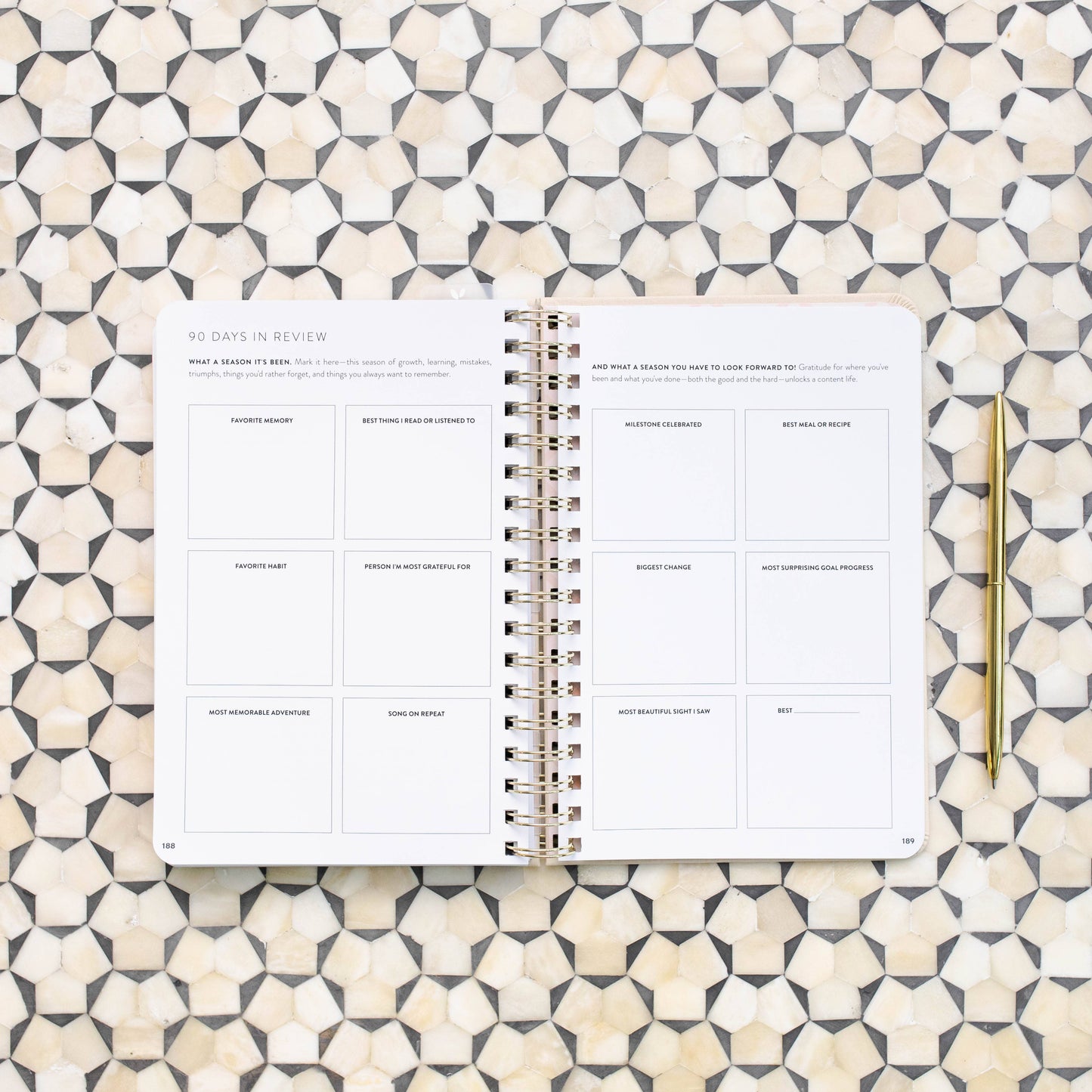 Cultivate What Matters - Fresh Start Daily Goal Planner | Natural Linen Spiral