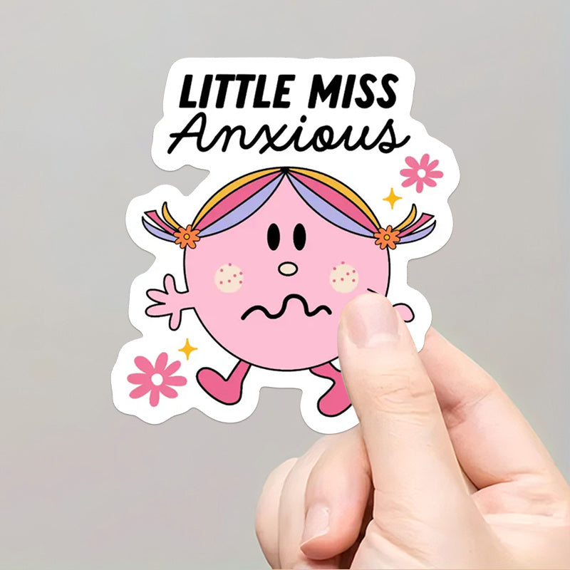 Little Miss Anxious" Vinyl Sticker - Perfect for Car Exterior Accessories-faithfullyfocusd