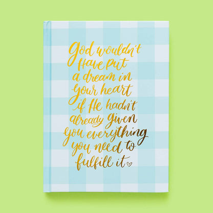 Taylor Elliott Designs - **ON SALE** Hardcover Notebook - Spiritual - Blue Gingham - faithfullyfocusd