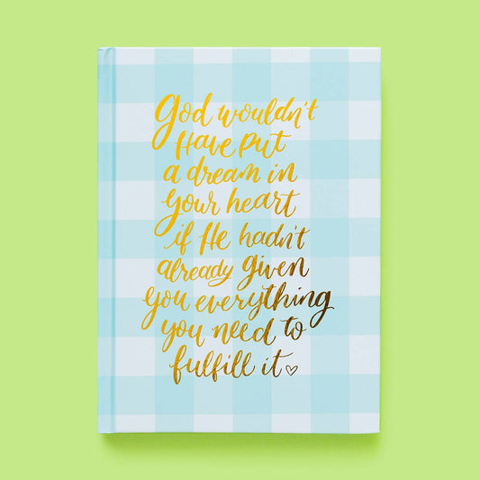 Taylor Elliott Designs - **ON SALE** Hardcover Notebook - Spiritual - Blue Gingham - faithfullyfocusd