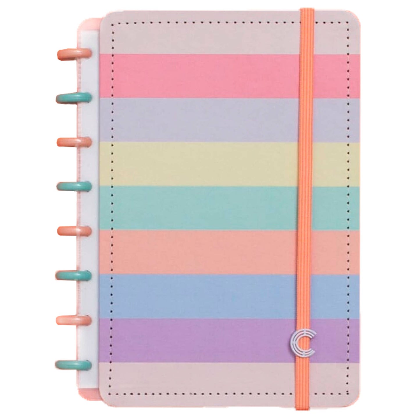 Create a Notebook - Rainbow Discbound Notebook Small 5.8 x 8.3 Inches - faithfullyfocusd