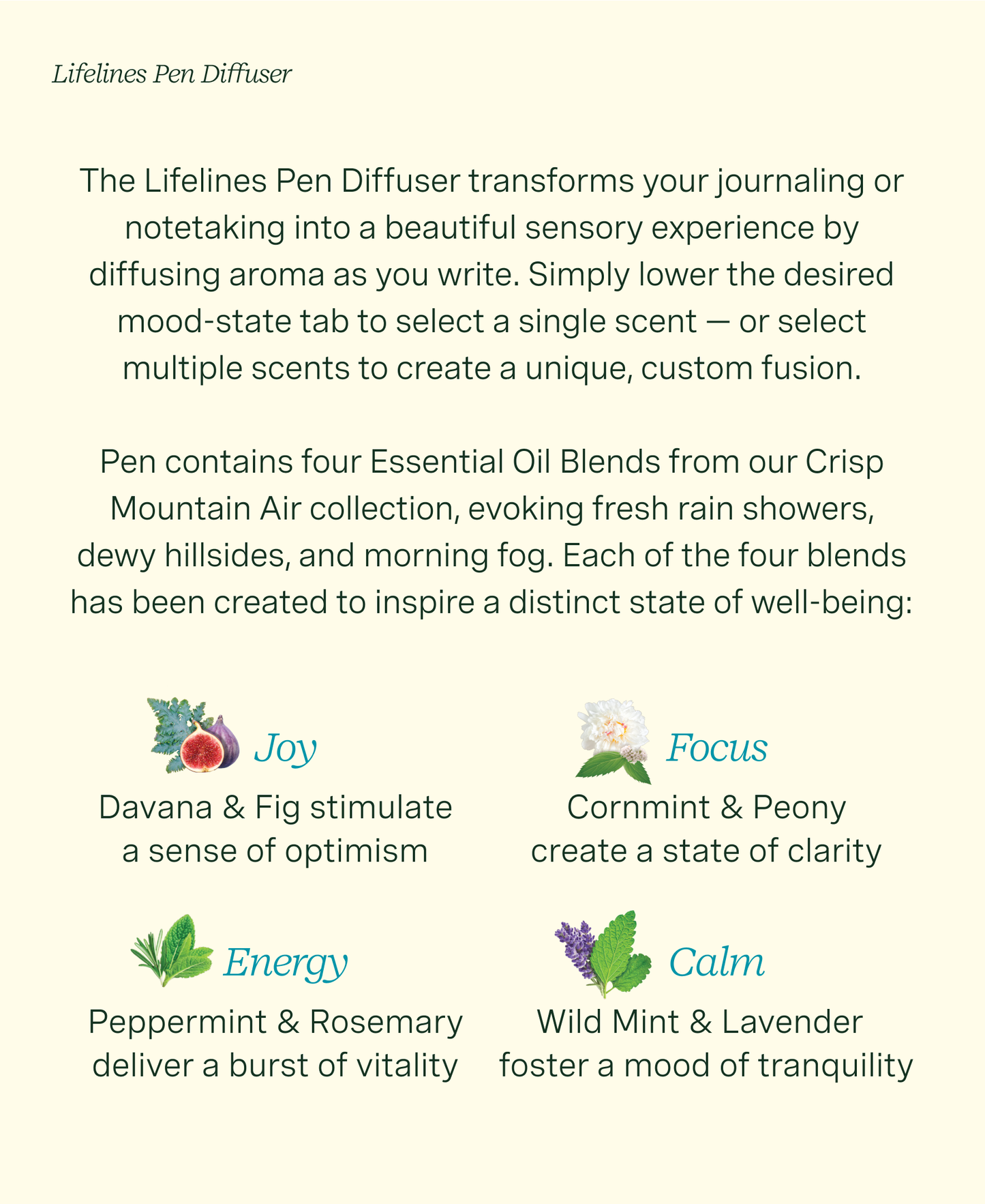 Lifelines - Lifelines Pen Diffuser With Essential Oil Blend - CMA