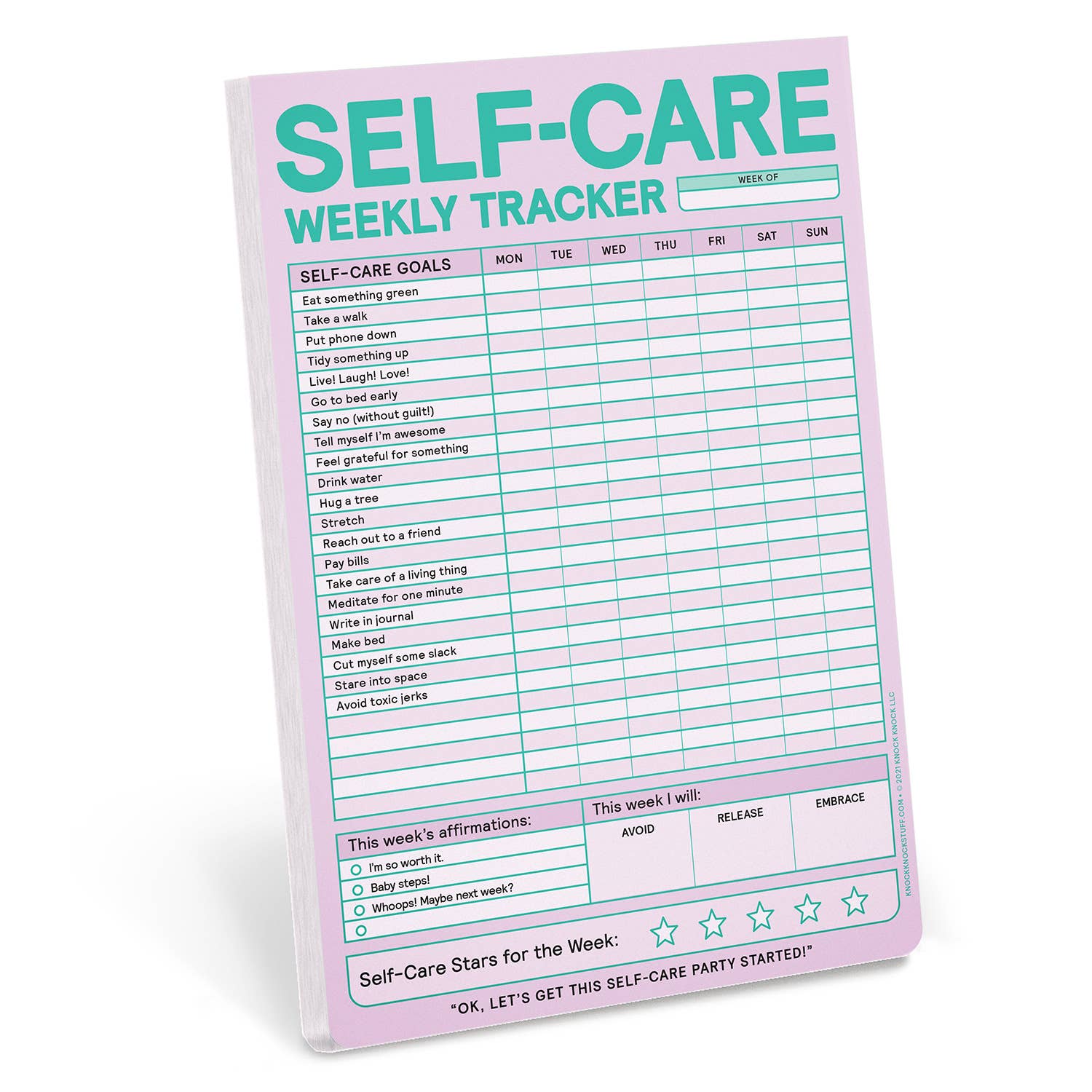 Knock Knock - Self-Care Weekly Tracker Pad (Pastel Version)