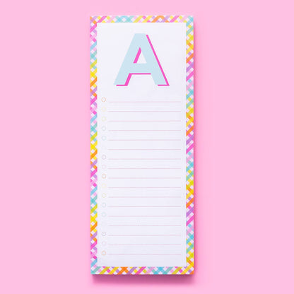 Taylor Elliott Designs - List Pad w/ Magnet - Letters A - Z - 100 Sheets - Each - faithfullyfocusd