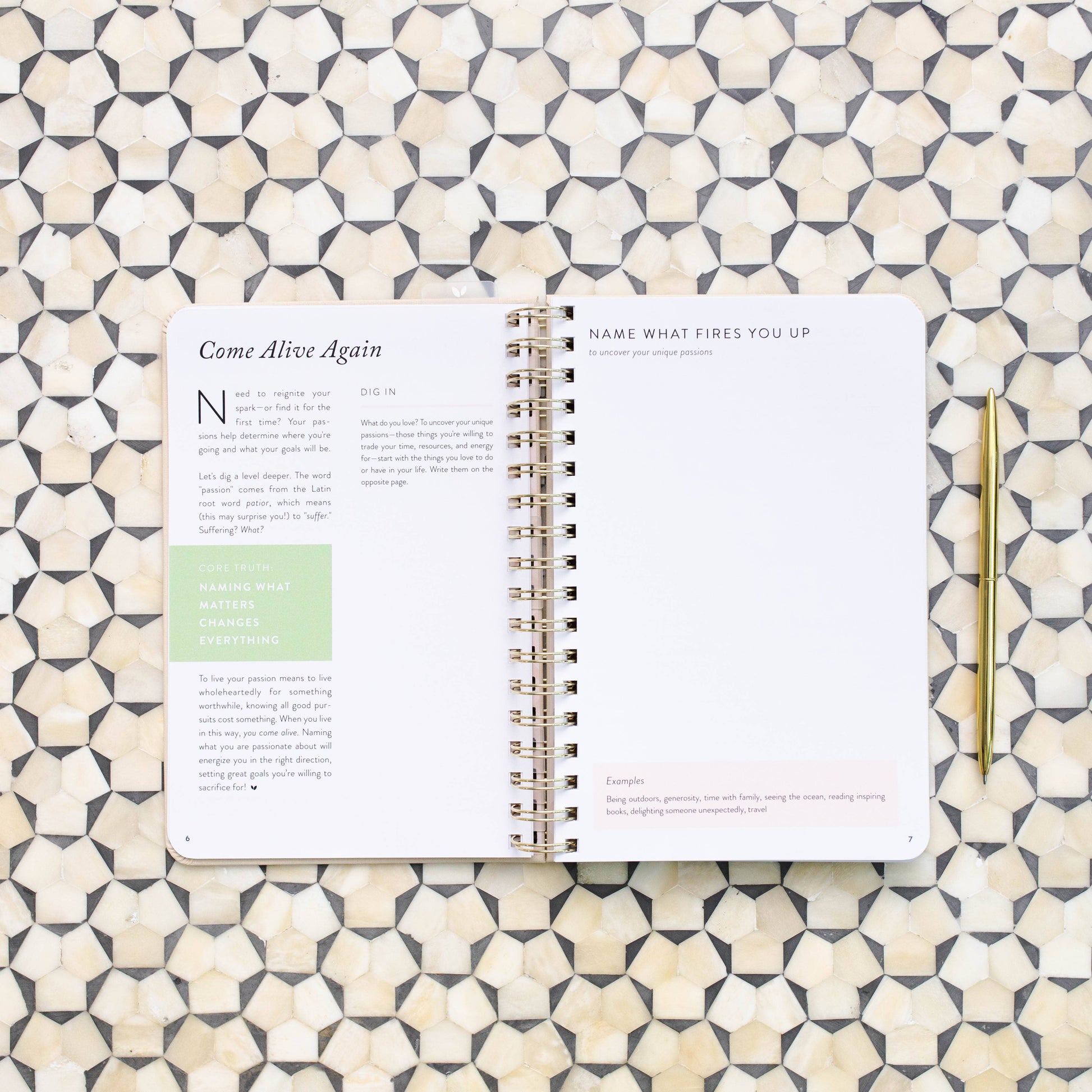 Cultivate What Matters - Fresh Start Daily Goal Planner | Natural Linen Spiral