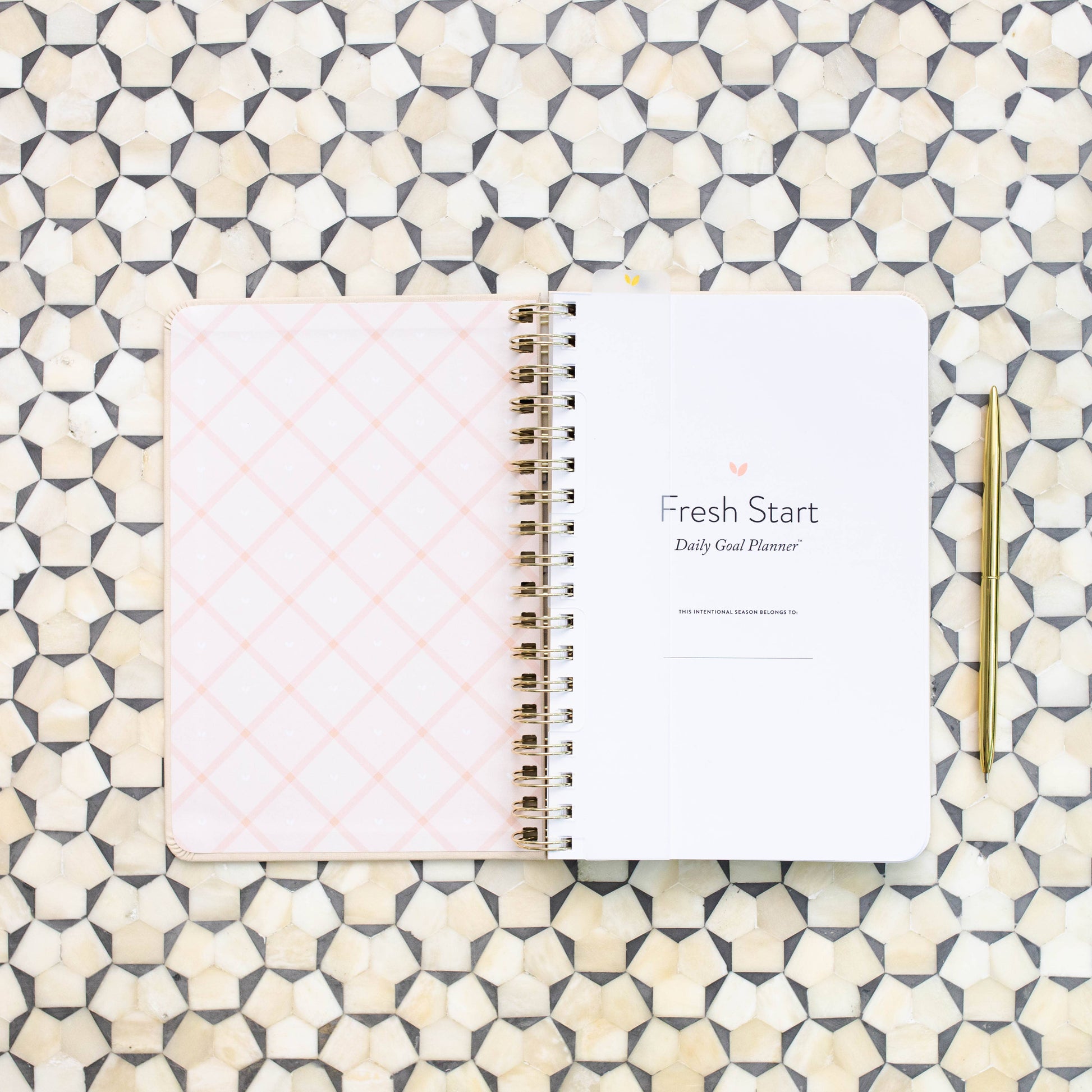 Cultivate What Matters - Fresh Start Daily Goal Planner | Natural Linen Spiral