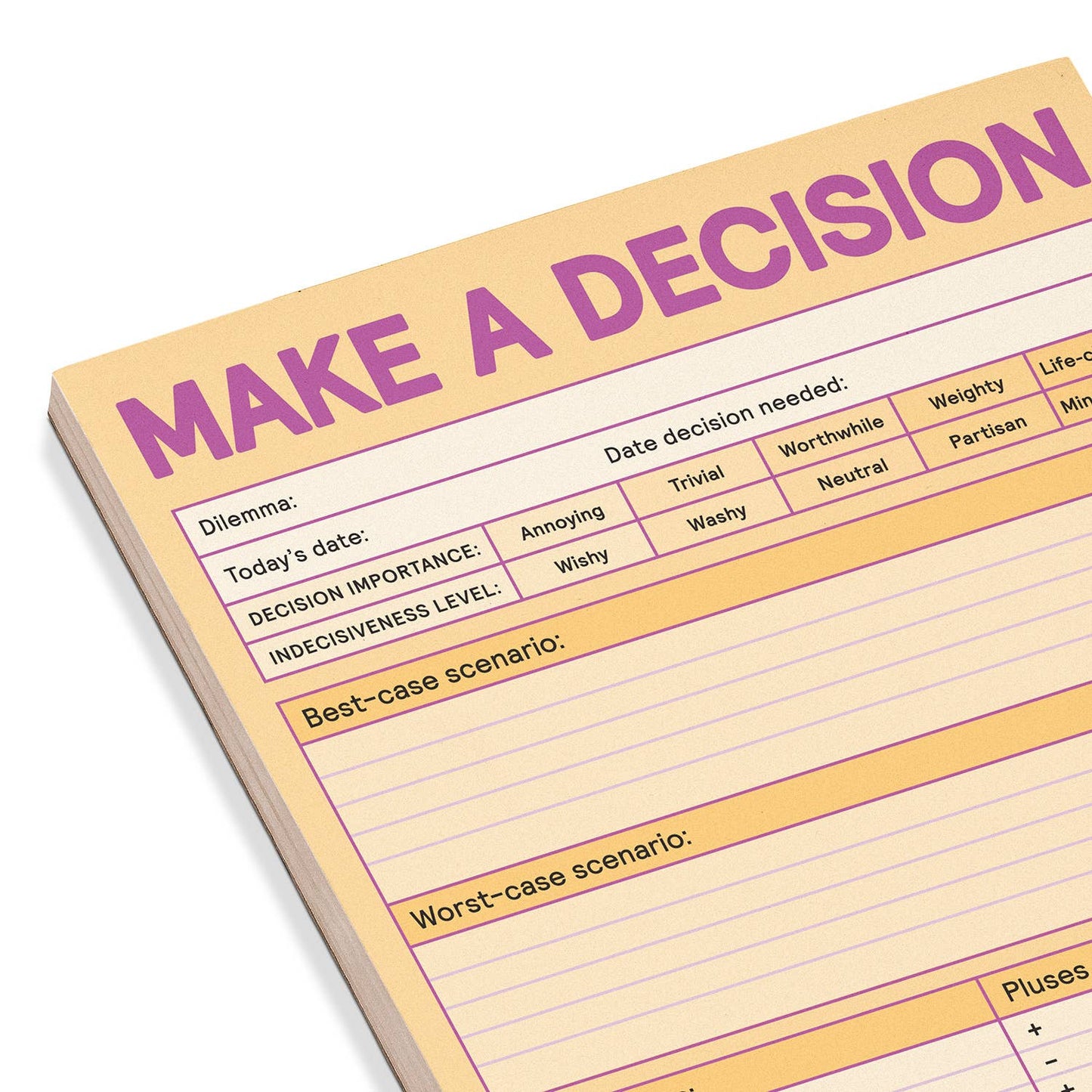 Knock Knock - Make A Decision Pad (Pastel Version)