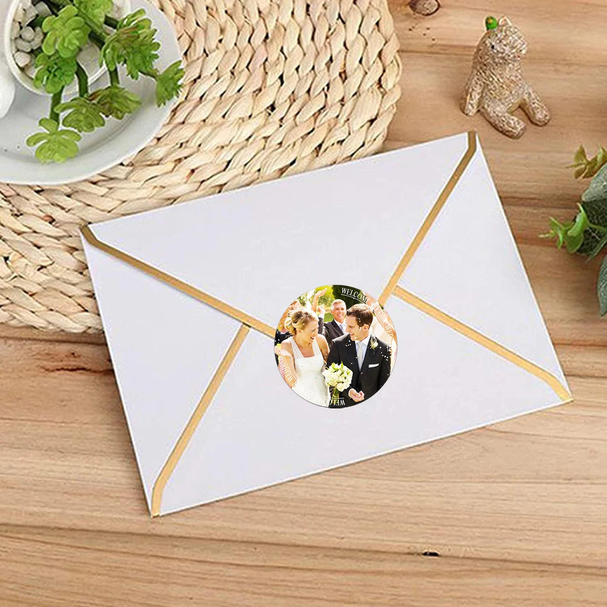 Personalized Customized Picture Stickers, Wedding Envelope Sticker Decoration, You can Send Pictures to Customize,Waterproof ZP1-faithfullyfocusd