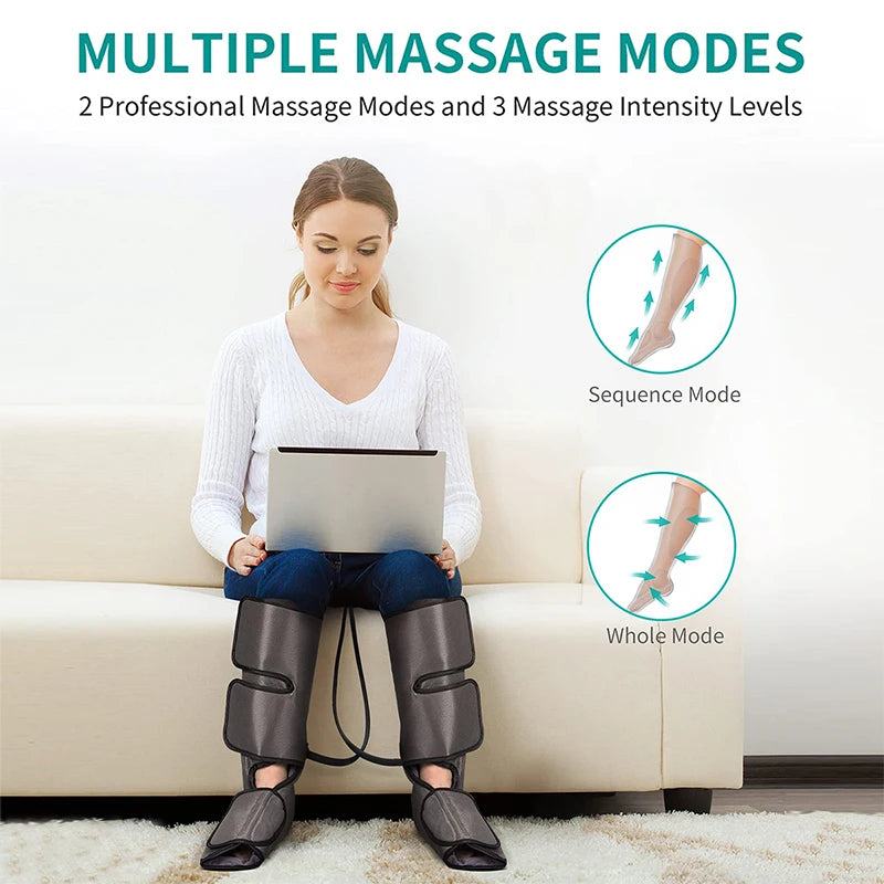 Nekteck Leg Massager Electric Air Pressure Stereo Circulation Massage Therapy Promote Blood Circulation Relieve Muscle Fatigue-faithfullyfocusd