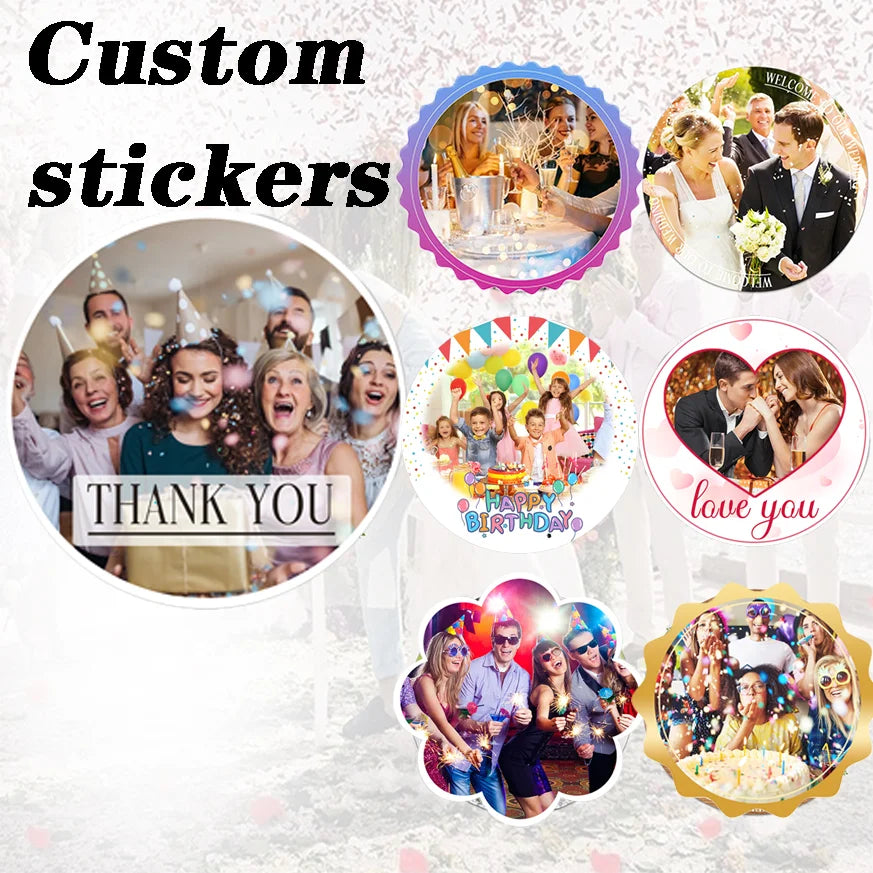 Personalized Customized Picture Stickers, Wedding Envelope Sticker Decoration, You can Send Pictures to Customize,Waterproof ZP1-faithfullyfocusd