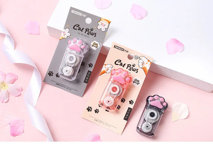 White Out Cute Cat Claw Correction Tape Pen, School and Office Supplies, Stationery, 5mm * 6m-faithfullyfocusd