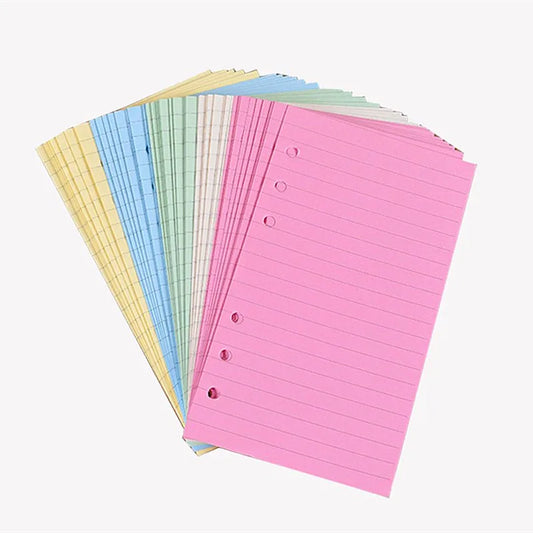 50 Sheet A5 A6 Loose-leaf Colorful Refill Inner Page Line Blank Grid Inner Page Inside Paper Stationery-faithfullyfocusd