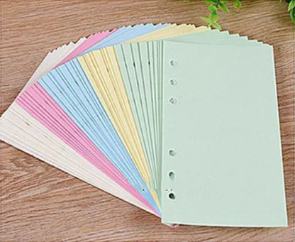 50 Sheet A5 A6 Loose-leaf Colorful Refill Inner Page Line Blank Grid Inner Page Inside Paper Stationery-faithfullyfocusd