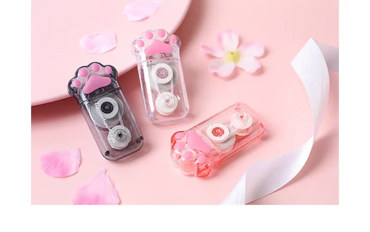 White Out Cute Cat Claw Correction Tape Pen, School and Office Supplies, Stationery, 5mm * 6m-faithfullyfocusd