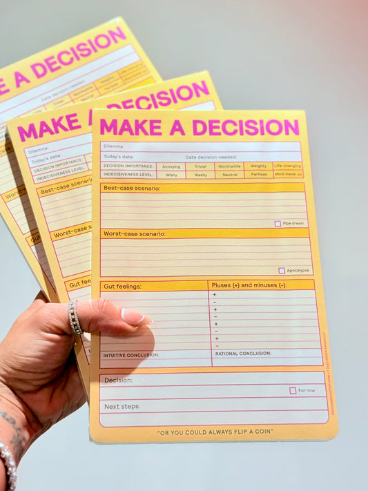 Knock Knock - Make a Decision Pad (Pastel Version) - faithfullyfocusd