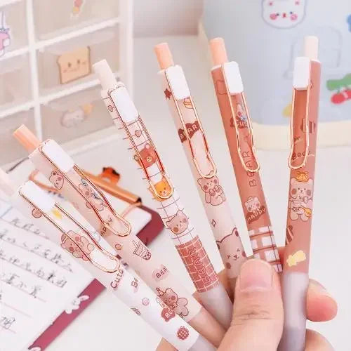 Pink Cute Ballpoint Pen Kawaii Learn Stationery Test Pressure Pens School Supplies Office Accessories канцелярия Caneta ручка-faithfullyfocusd