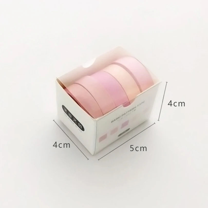 5Pcs Sakura Washi Tape Set Basic Decorative Adhesive Tape Journal Supplies Washitape Stationery Scrapbooking Cute Masking Tape-faithfullyfocusd