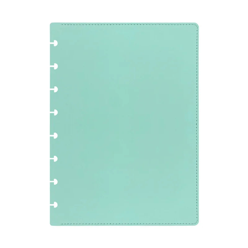 A5 Medium PU Leather Notebook Replaceable Spare Shell Mushroom Hole Cover Loose-leaf Binders Cover Notebooks and Journals-faithfullyfocusd