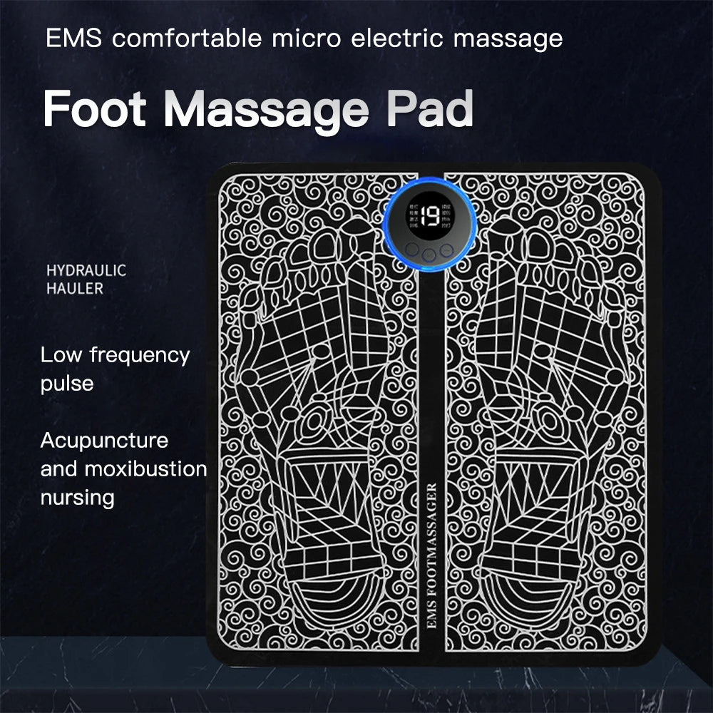 Electric Foot Massager Pad Electrostimulator Massage Mat EMS Muscle Massager Relax Feet Massage Fitness Masajeador USB Charging-faithfullyfocusd