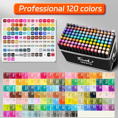 12-262 Colores Double Pen Tip Markers Brush Pens Set Painting Highlighter School Art Supplies for Artist Stationery-faithfullyfocusd