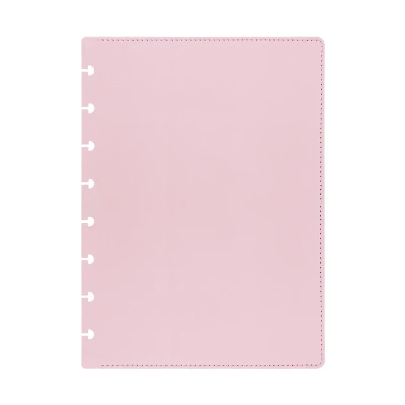 A5 Medium PU Leather Notebook Replaceable Spare Shell Mushroom Hole Cover Loose-leaf Binders Cover Notebooks and Journals-faithfullyfocusd