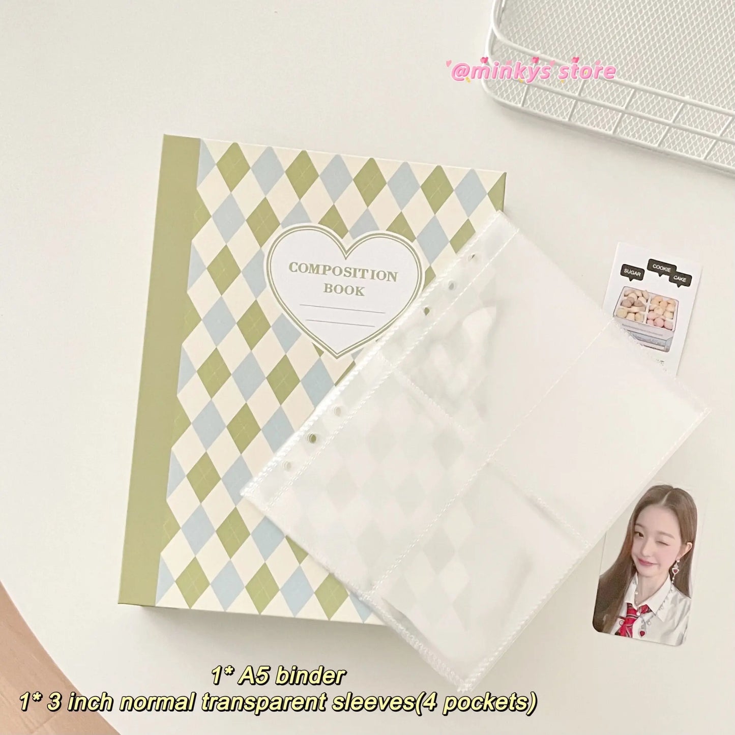 MINKYS Original Design New Color Rhombus A5 Kpop Photocard Binder Collect Book Idol Photo Card Holder Photocards Album-faithfullyfocusd