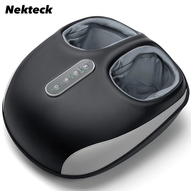 Nekteck Shiatsu Foot Massager Machine Deep Kneading with Heat Air Compression Roller Vibration Massage Relieve Muscle Relaxation-faithfullyfocusd