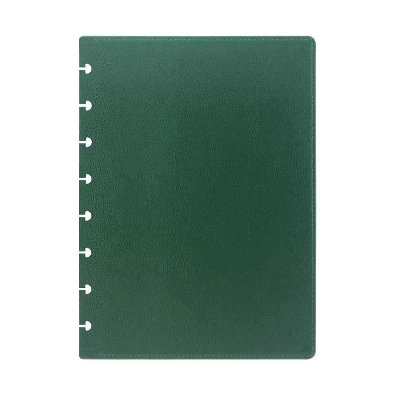 A5 Medium PU Leather Notebook Replaceable Spare Shell Mushroom Hole Cover Loose-leaf Binders Cover Notebooks and Journals-faithfullyfocusd