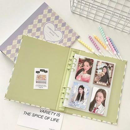 MINKYS Original Design New Color Rhombus A5 Kpop Photocard Binder Collect Book Idol Photo Card Holder Photocards Album-faithfullyfocusd