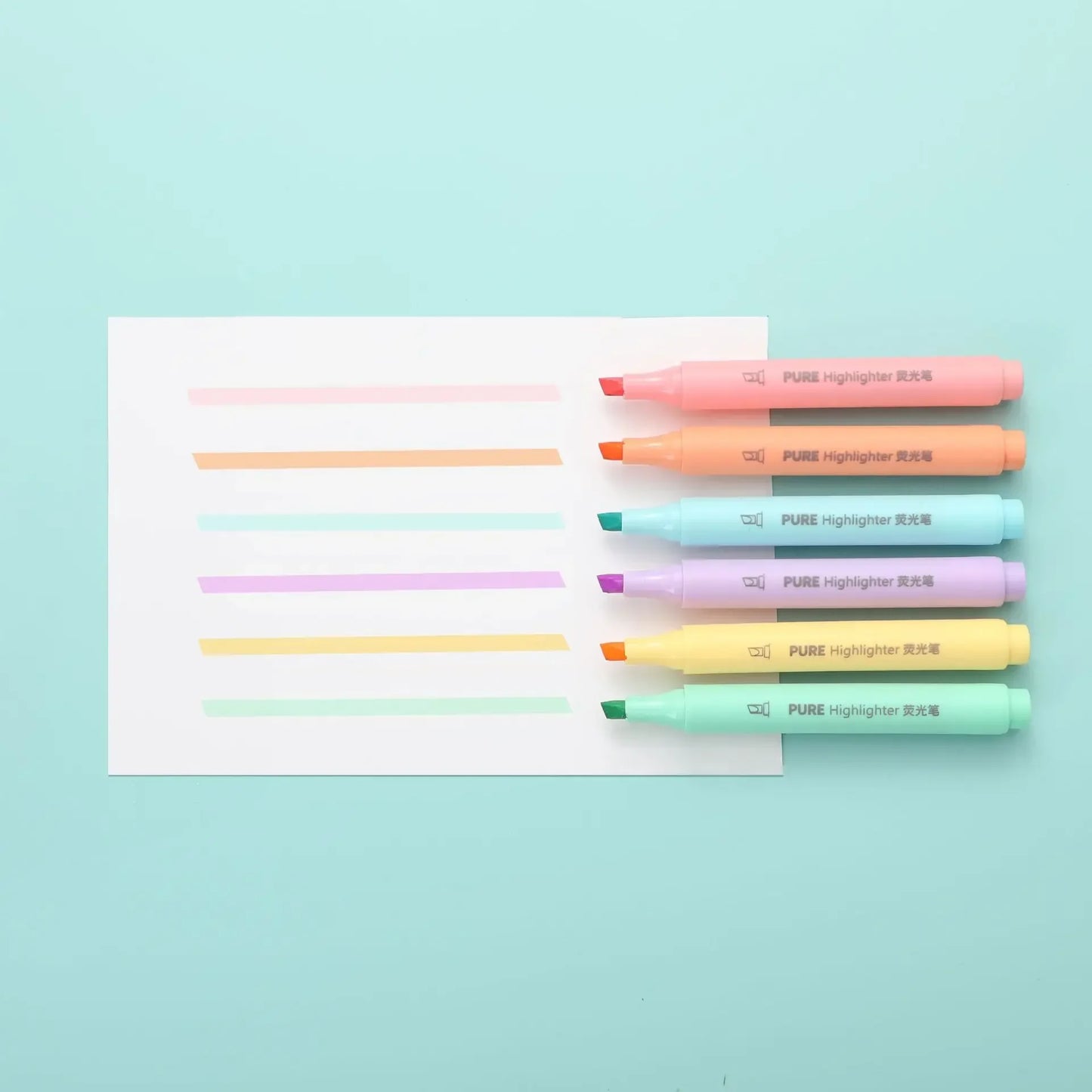 6Pcs/set Pastel Color Macaron Highlighter Pen Marker Pens Fluorescent Pen Drawing Highlighters Cute Stationery School Supplies-faithfullyfocusd