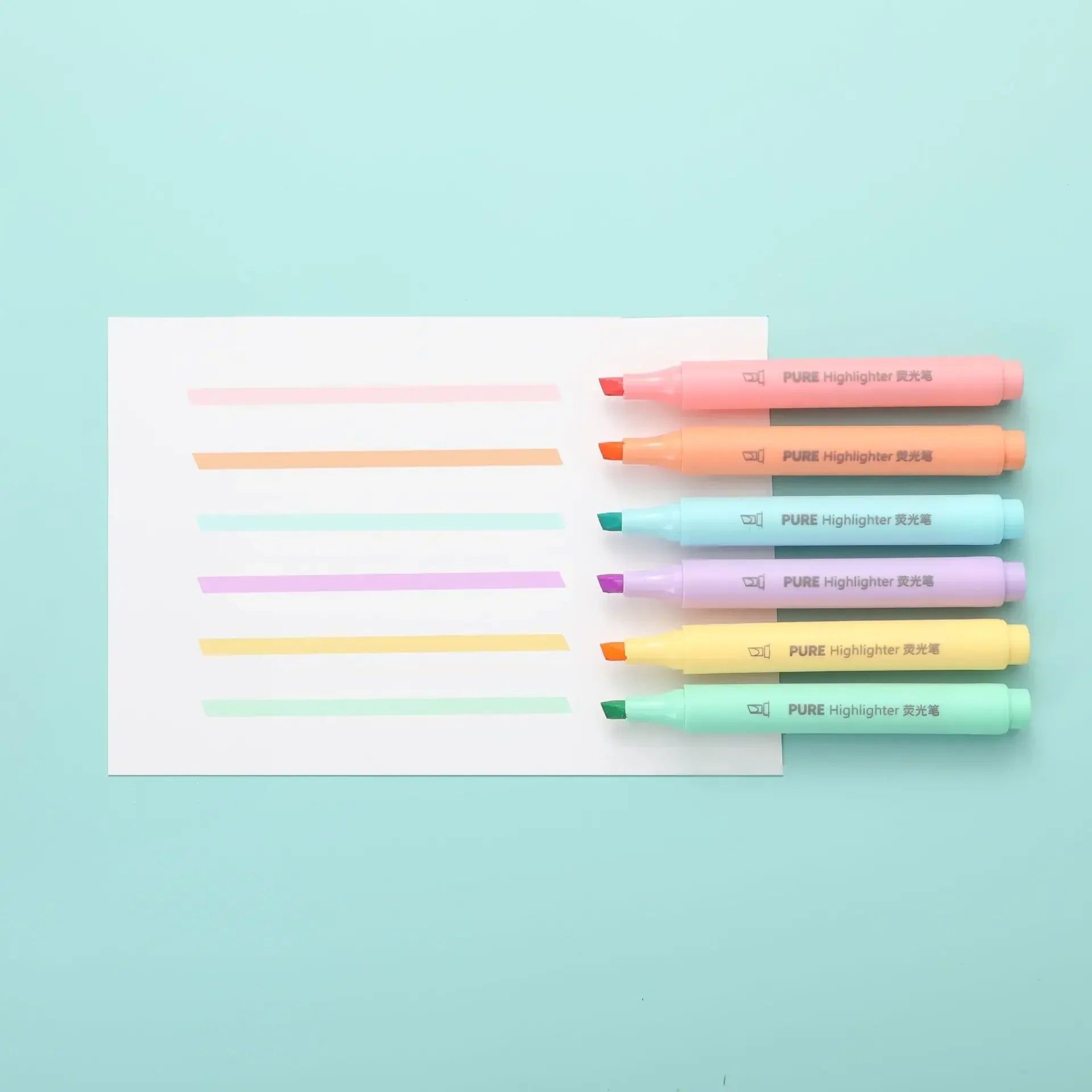 6Pcs/set Pastel Color Macaron Highlighter Pen Marker Pens Fluorescent Pen Drawing Highlighters Cute Stationery School Supplies-faithfullyfocusd