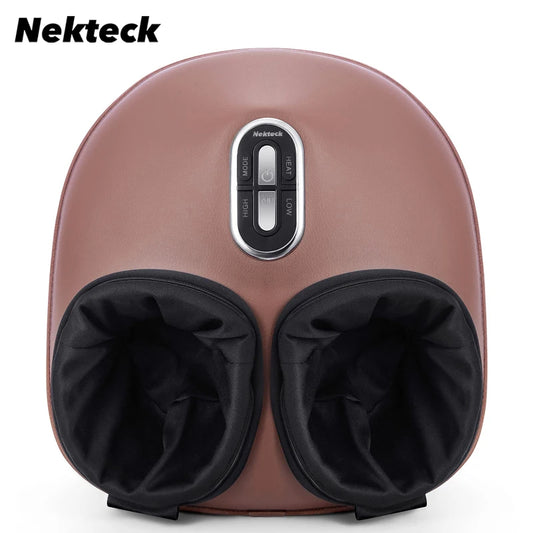 Nekteck Foot Massager Heating Therapy Compression Shiatsu Knead Roller Muscle Relax Pain Relief Electric Foot Massage Machine-faithfullyfocusd